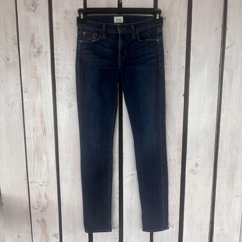Hudson Skinny Jeans Womens 25 Dark Wash Good Stretch Designer Denim